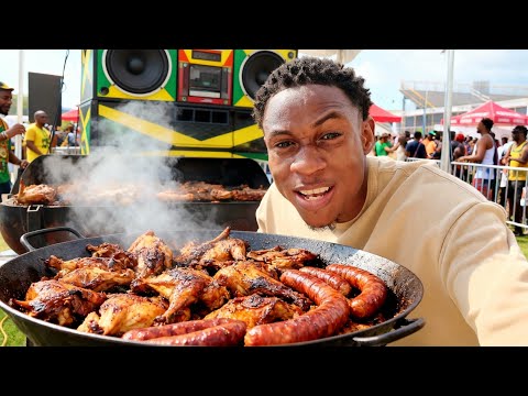 Sneaking into JAMAICA'S BIGGEST Premium Party for their Food!!