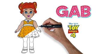 Toy Story 4 Gabby Gabby Drawing and Coloring | How to draw doll Gabby Gabby