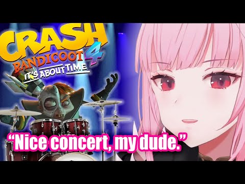 Calliope Mori plays Crash Bandicoot - Multi-PS4 drifting