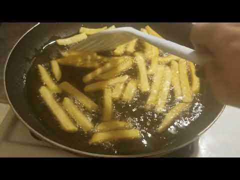 How to cook a frozen hamburger patty.