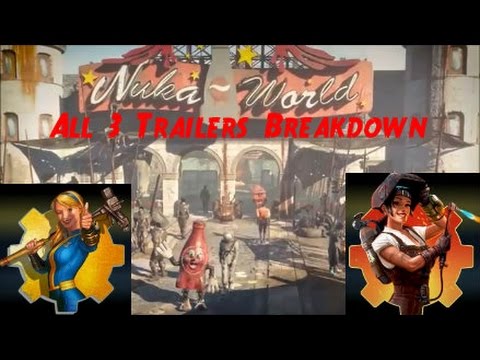 Fallout 4 NEW DLC Nuka World, Constraptions Workshop and Vault Tec Trailer Breakdown