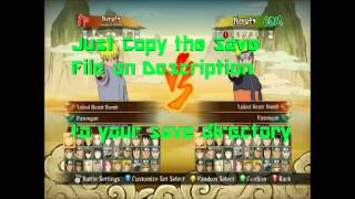 Naruto Storm Revolution All Characters Save file +Extra