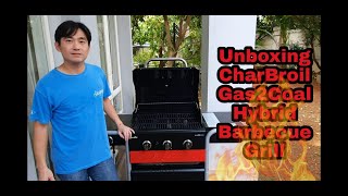 Unboxing CharBroil Gas2Coal Hybrid BBQ Grill