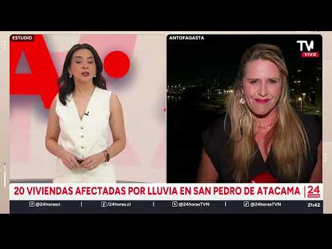 Lluvias del invierno altiplánico dejan 20 viviendas afectadas en San Pedro de Atacama | 24 Horas TVN