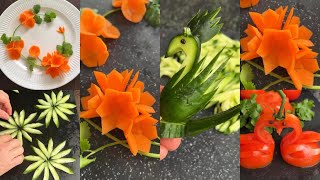 🔴5 Super Salad Decoration Ideas - Creative Food Art Ideas - Vegetable Carving Garnish