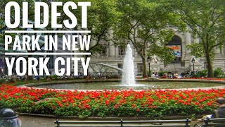 OLDEST PARK IN NEW YORK CITY 🌃 BOWLING GREEN PARK NYC 2025