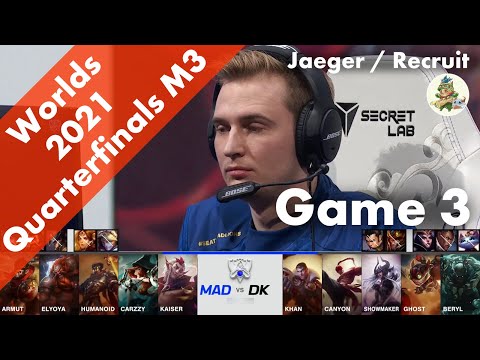 MAD(Humanoid ビクター) VS DK(BeryL パイク) Game 3 ハイライト - Worlds 2021 Knockout Stage by YAMA