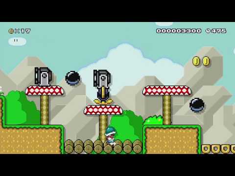 GimmickCannon ギミックコース　~方向転換ヘルメット by つきこ - Super Mario Maker - No Commentary 1bs