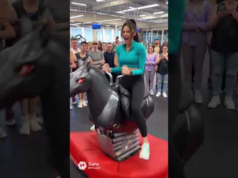 Unexpected Rodeo in the Fitness Gym! Machine Goes Berserk and Everyone Loses It 😂