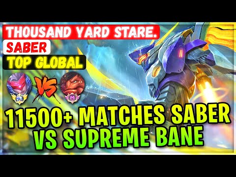 11500+ Matches Saber VS Supreme Bane [ Top Global Saber ] Thousand yard stare. Mobile Legends Build