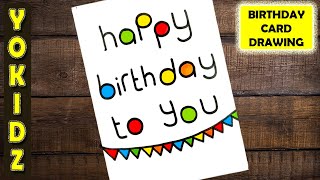 BIRTHDAY CARD DRAWING EASY