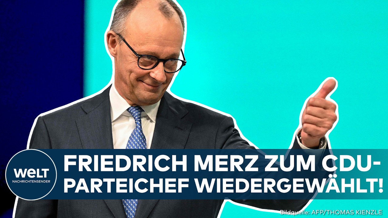 STUTTGART: Friedrich Merz nach stundenlanger Verzögerung zum CDU-Parteichef wiedergewählt