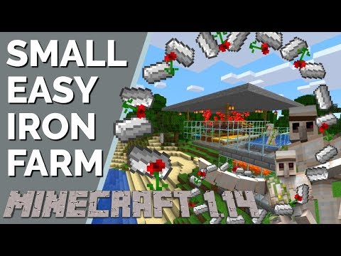 Minecraft 1.14 Iron Farm: Small Iron Farm | Fewer Villagers | Less Lag | Expandable (Avomance 2019)