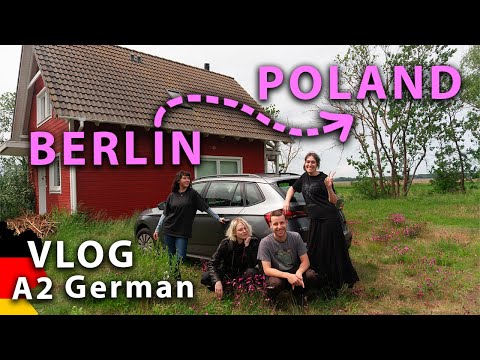 Von Berlin nach Polen / Real-life Vlog in German with sub / Intermediate German Comprehensible Input