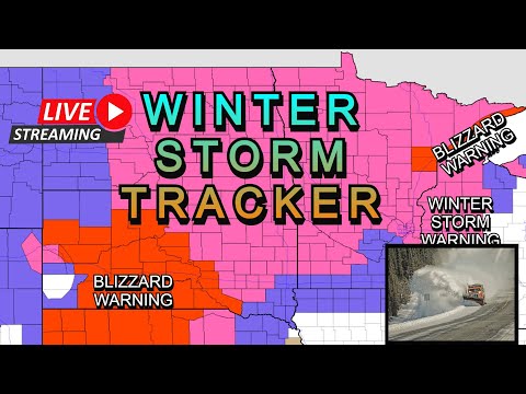 LIVE TRACKING BLIZZARD AND WINTER STORM ACROSS DAKOTAS AND MINNESOTA