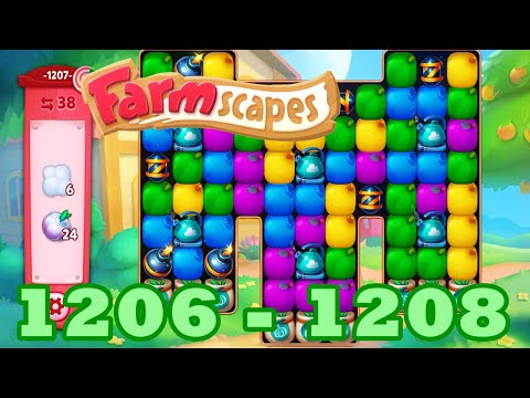 Farmscapes Level 1206 - 1208 HD Gameplay Walkthrough | 3 - match game | android | 1207 | GameGo Game