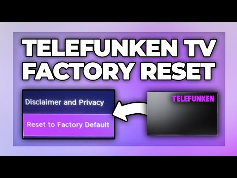 Telefunken TV factory reset - Tutorial