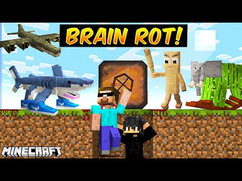 We Created Bunker to Survive BRAINROT ANIMALS in Minecraft