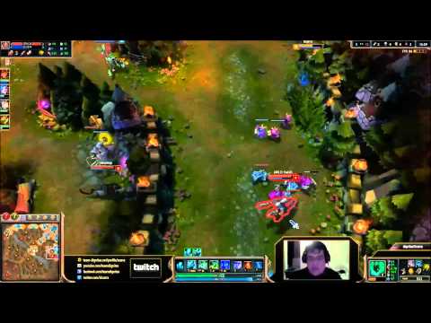 Scarra plays Thresh vs Blitz Bot (Season 4)