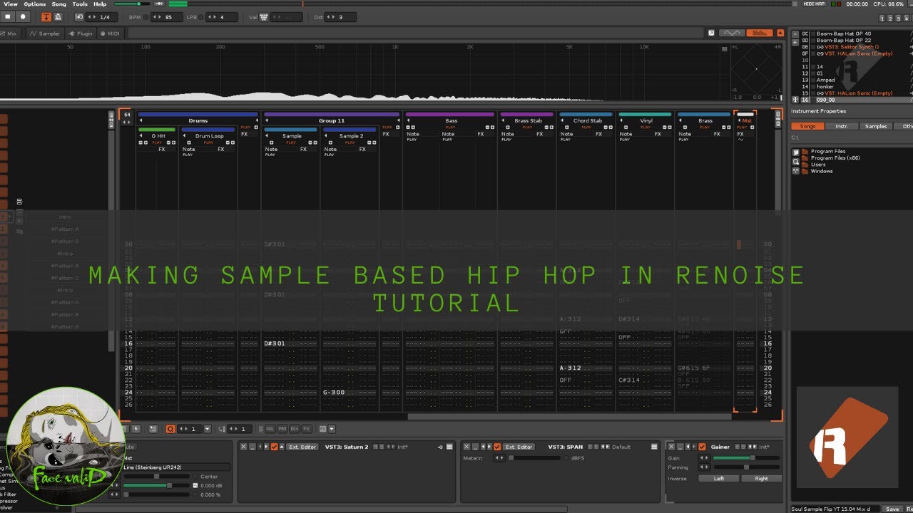 Making Sample Based Hip Hop in Renoise: Tutorial