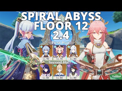 Ayaka Mono Cryo & Yae Mono Electro Spiral Abyss Floor 12 2.4/2.5 (9 stars) | Genshin Impact