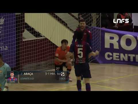 Gol Araça (3-1) Levante UD FS - Ribera Navarra FS. J15, 1Div. LNFS