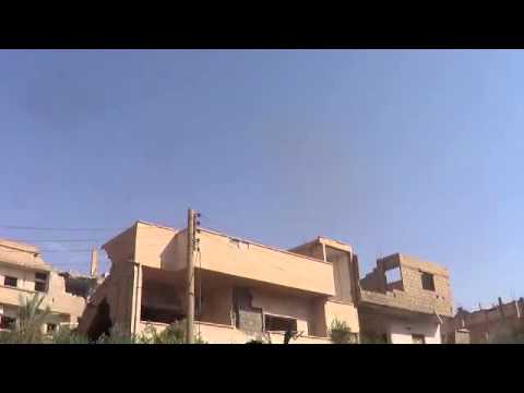 التصدي للطيران الحربي التابع لقوات النظام في مدينة دير الزور من قبل كتيبة عمر بن الخطاب