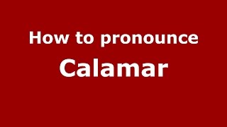 How to pronounce Calamar