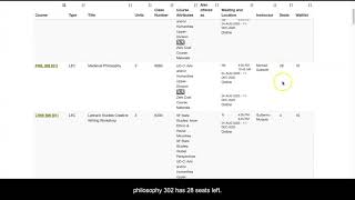 Quick Tips: How to Read the Class Schedule