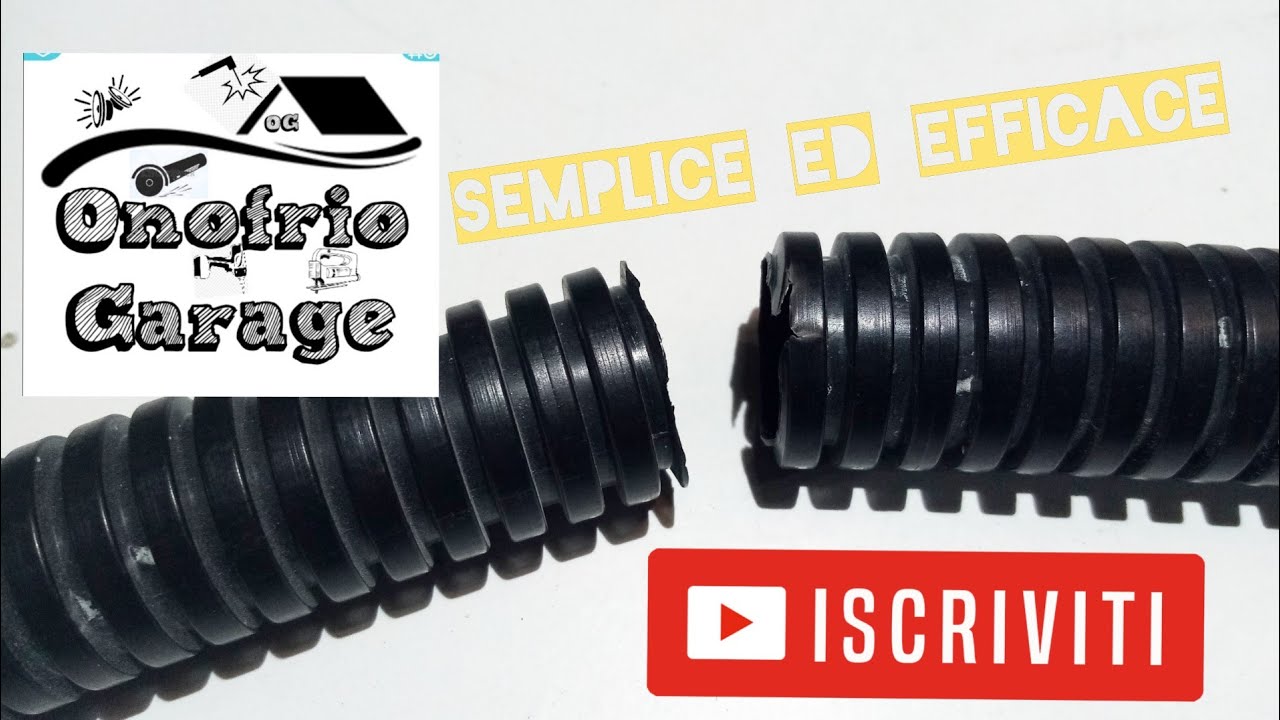 Trucco per giuntare il tubo corrugato senza l'aiuto di accessori