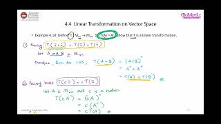 Simple Intro to Linear Transformation of the Plane and Linear transformation on Vector Space