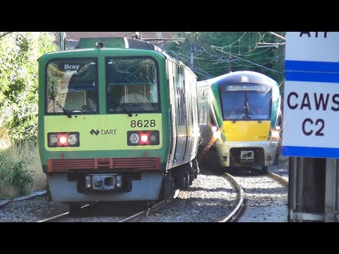 Irish Rail 22000 Class Intercity and 8520 Class Dart Trains - Killester Station, Dublin