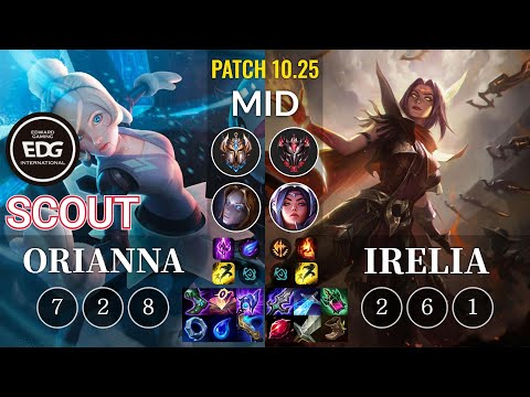 EDG Scout Orianna vs Irelia Mid - KR Patch 10.25