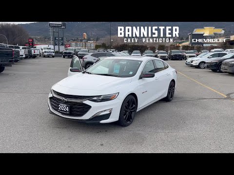 2024 Chevrolet Malibu 4dr Sdn 1LT in White for sale at Bannister Chevrolet Penticton in Penticton, BC