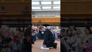 The Captain had to kiss a fish! #cruiseship #arctic  #travel