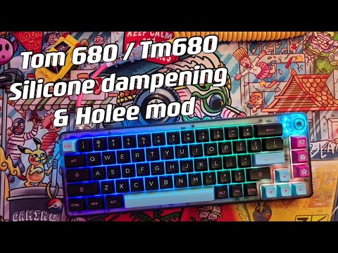 How to Silicone dampening & Holee mod keyboard Holyton Tom680 l Tm680 (mods)