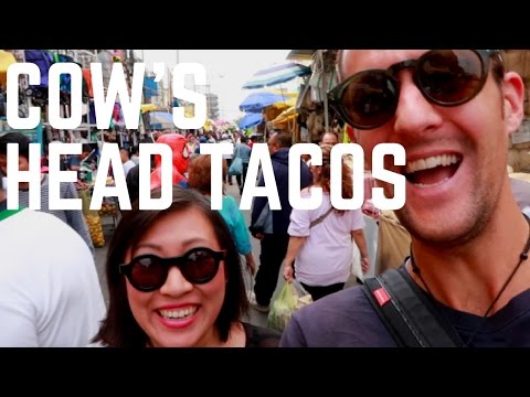 LA MERCED MARKET & eating tacos- COW'S HEAD TACOS!! | Mexico City, Mexico