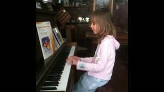 Rebekah playing her festival pieces