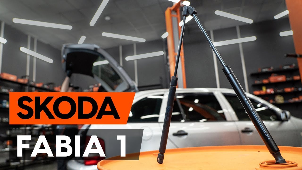 Kako zamenjati avtodel amortizer prtljažnih vrat na avtu Skoda Fabia 6Y5 – vodnik menjave