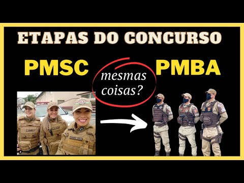 As etapas da PMBA e PMSC são parecidas. Gastei muito! Excedente sempre é chamado.