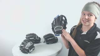 Video thumbnail: Mizuno Pro Select 11.5" Fastpitch Softball Glove: GPSF1150BK
