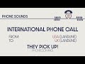 International phone call 03. From USA to UK. Call-progress tones. DTMF signals. Sound effects. SFX