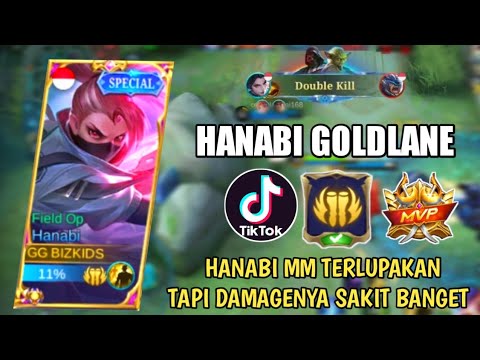 HANABI GOLDLANE NEW ROTASI DAN FARMING - CARA AGAR DAMAGENYA HANABI SAKIT BANGET - MLBB