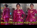 Beautiful Mrunal Thakur Looking Dam Hot Stunning In Red Outfits At SIIMA Awards 2023 In Dubai