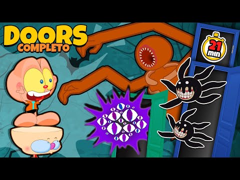 Mongo e Drongo em DOORS COMPLETO - Doors do Roblox em Desenho animado