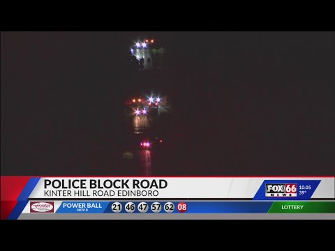 Pennsylvania State Police block off area near Kinter Hill Road in Edinboro