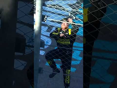 he actually climbed the fence 😭