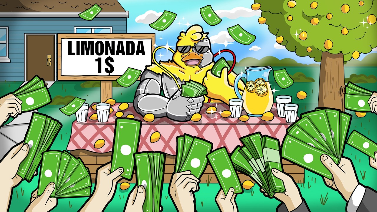 ME HICE RICO VENDIENDO LIMONADA en mi JARDÍN