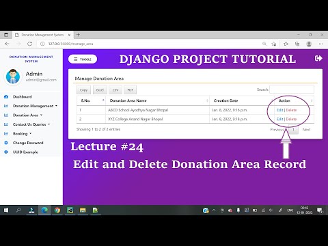 24 Python Django Project || Donation Management System || Hindi