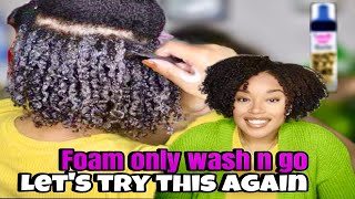 Foam ONLY Wash n Go on Type4 Hair ft The Doux